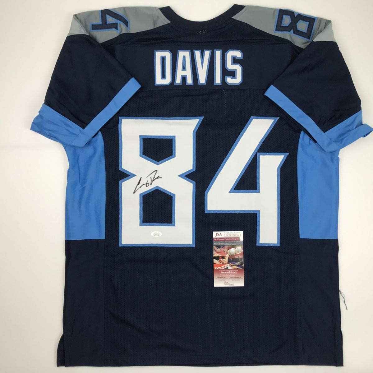 Autographed/Signed Corey Davis Tennessee 2018 Dark Blue Football Jersey JSA COA