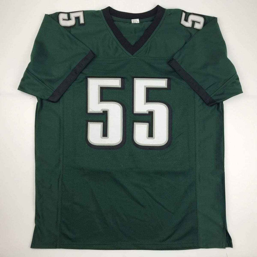 Autographed/Signed Brandon Graham Philadelphia Green Football Jersey Beckett BAS COA
