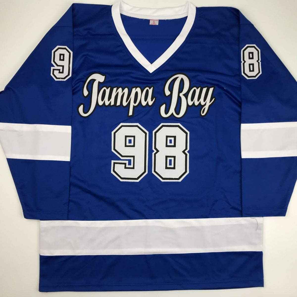 Autographed/Signed Mikhail Sergachev Tampa Bay Blue Hockey Jersey PSA/DNA COA