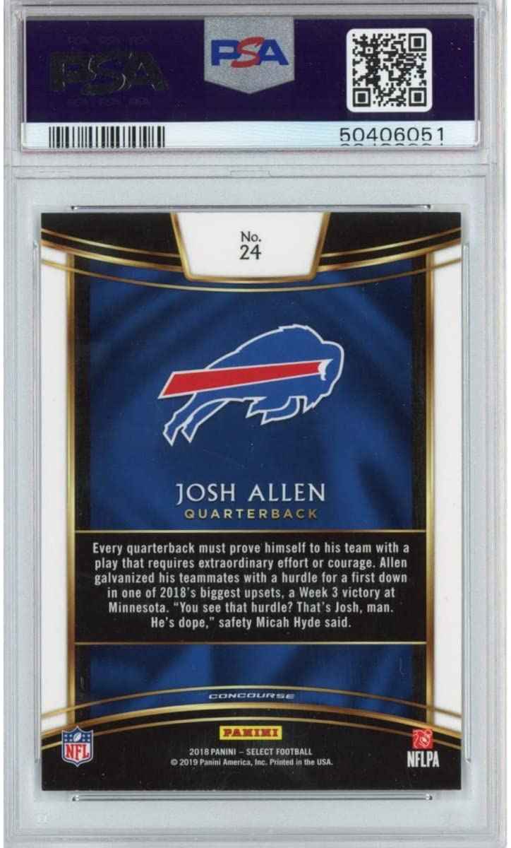 Graded 2018 Panini Select Josh Allen #24 Rookie RC Football Card PSA 10 Gem Mint
