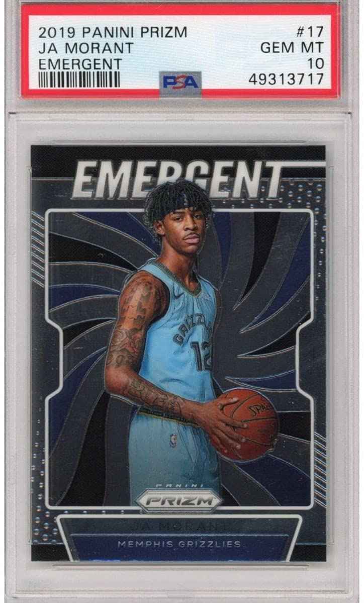 Graded 2019-20 Panini Prizm Ja Morant #17 Emergent Rookie RC Basketball Card PSA 10 Gem Mint