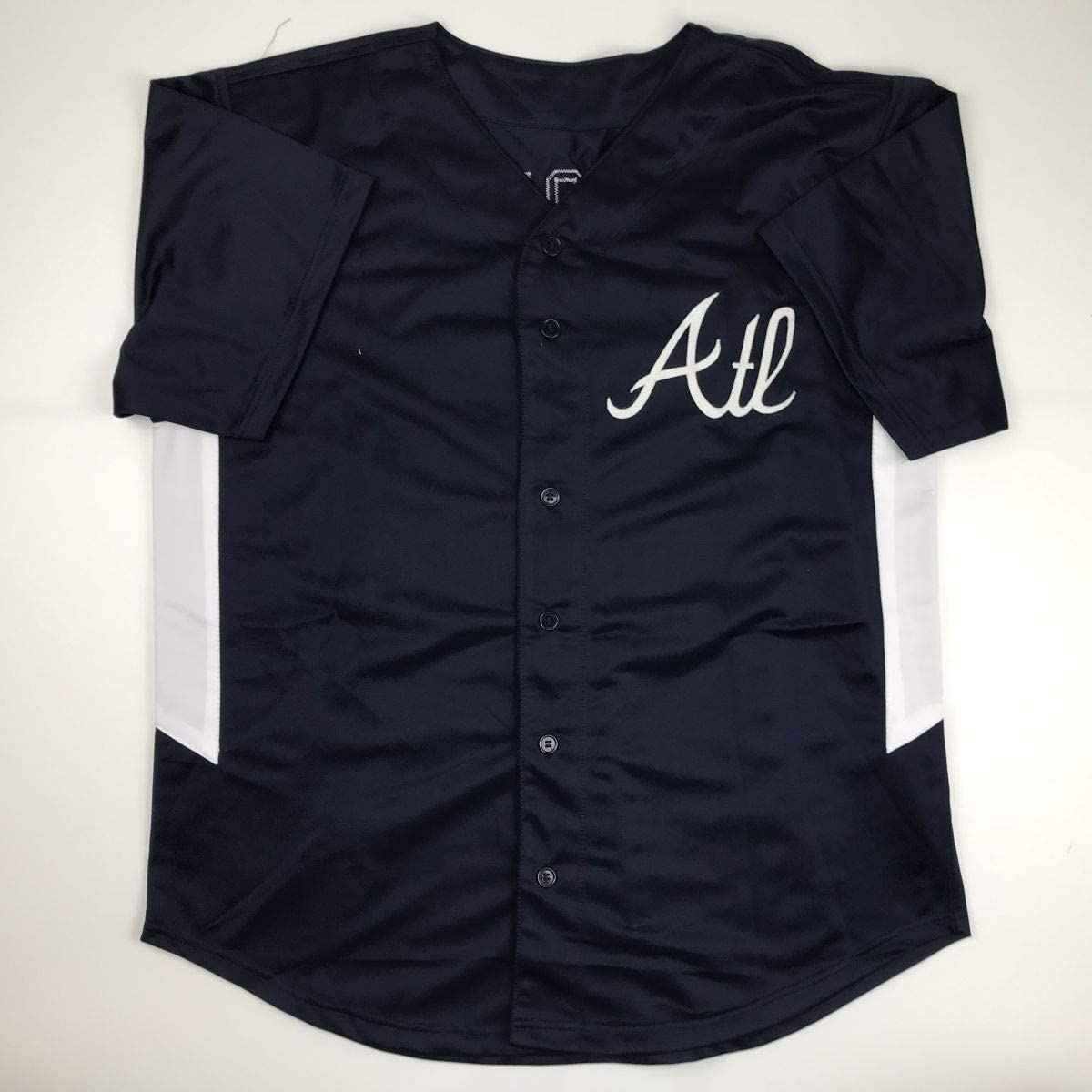 Autographed/Signed Andruw Jones Atlanta Blue Baseball Jersey PSA/DNA COA