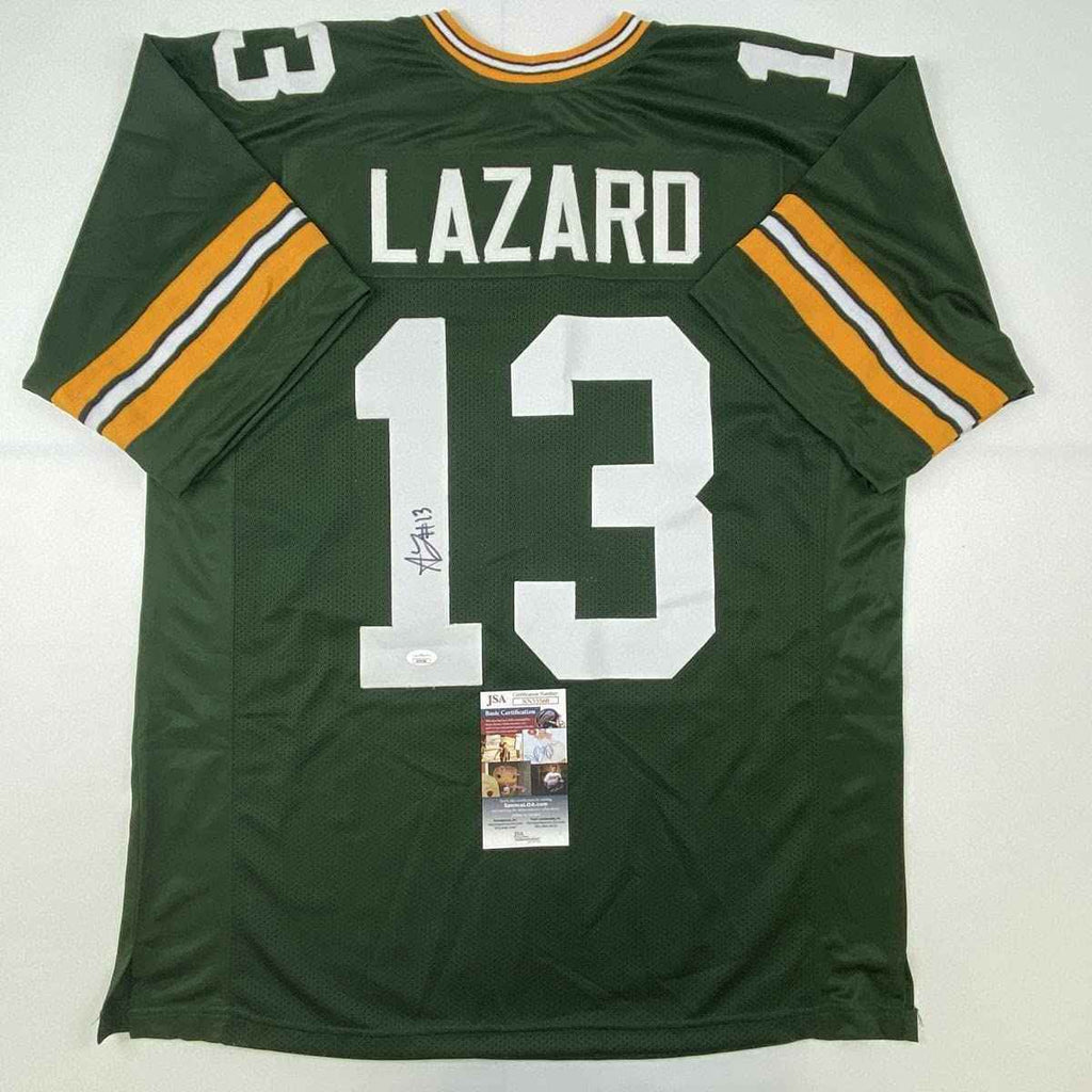 Autographed/Signed Allen Lazard Green Bay Green Football Jersey JSA COA