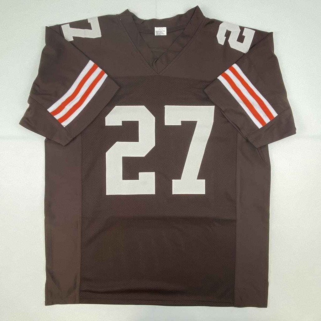 Autographed/Signed Kareem Hunt Cleveland Brown Football Jersey PSA/DNA COA