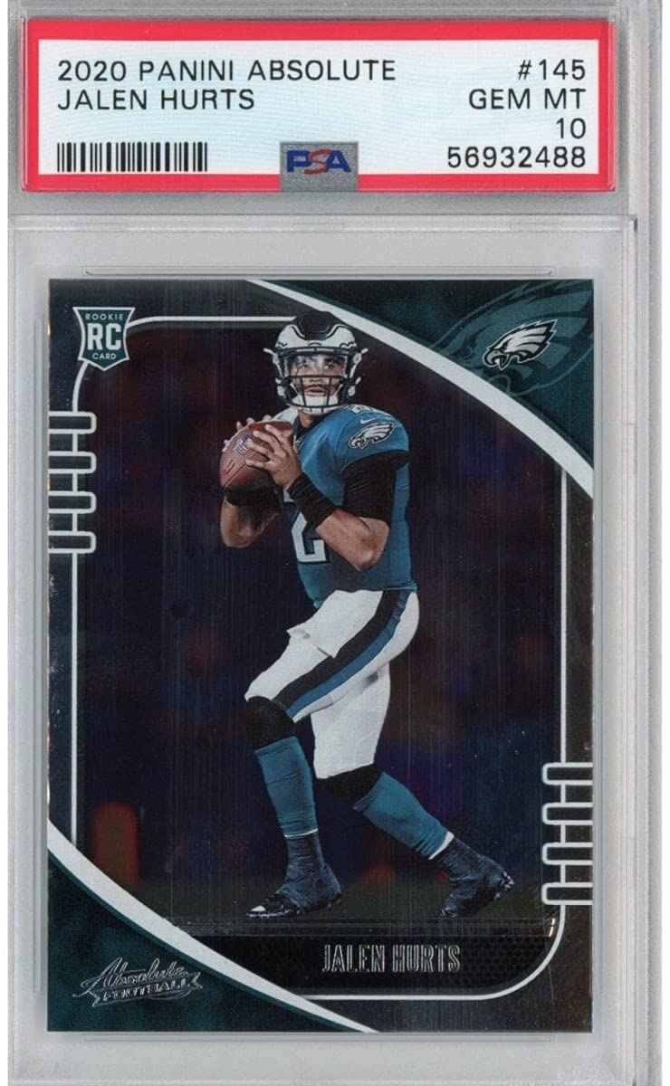 Graded 2020 Panini Absolute Jalen Hurts #145 Rookie RC Football Card PSA 10 Gem Mint