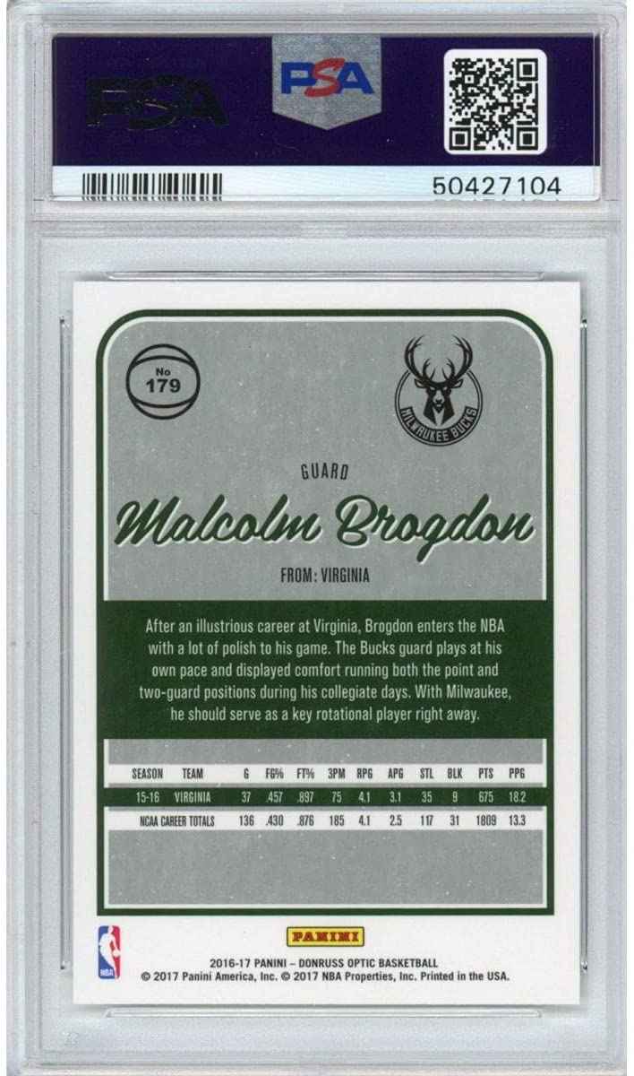 Graded 2016-17 Panini Donruss Optic Malcolm Brogdon #179 Rookie RC Basketball Card PSA 10 Gem Mint