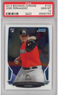 Graded 2013 Bowman Chrome Jose Fernandez #103 Rookie RC Baseball Card PSA 10 Gem Mint