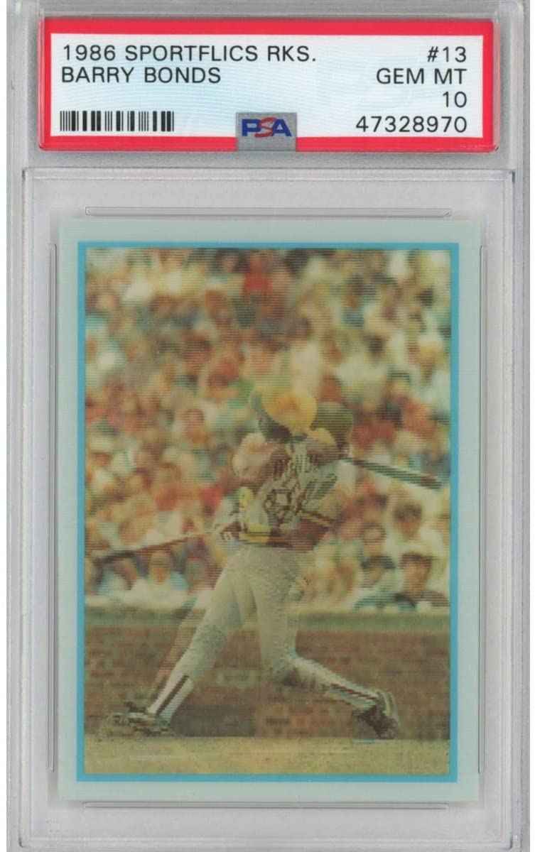 Graded 1986 Sportflics Barry Bonds #40 Rookie RC Baseball Card PSA 10 Gem Mint