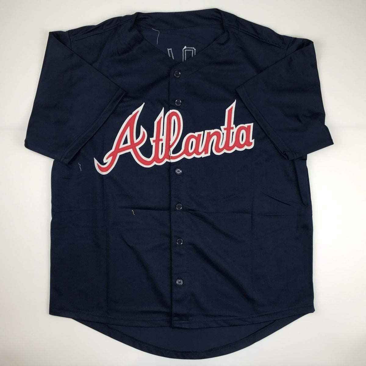 Autographed/Signed John Smoltz Atlanta Blue Baseball Jersey JSA COA
