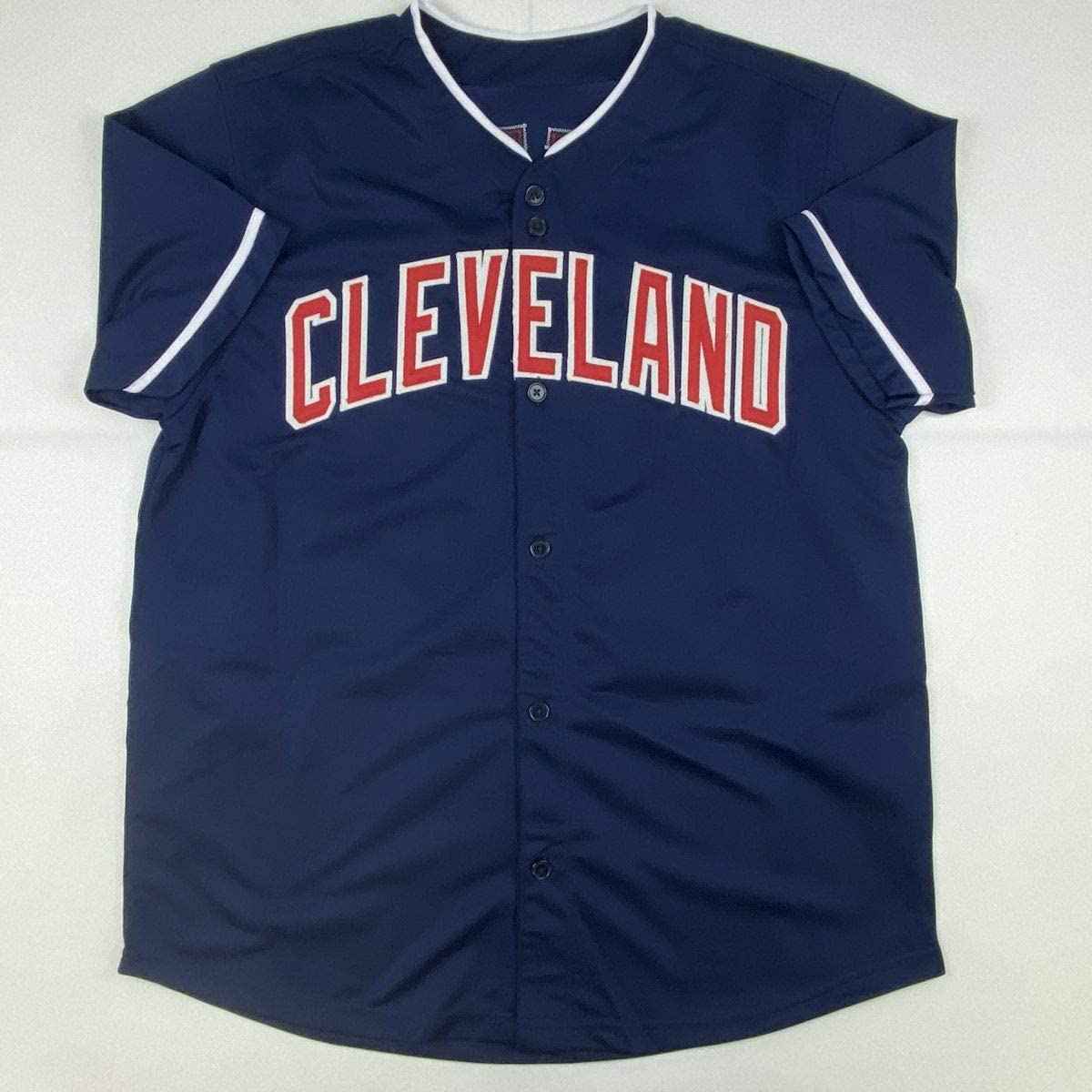 Autographed/Signed Shane Bieber Cleveland Blue Baseball Jersey JSA COA