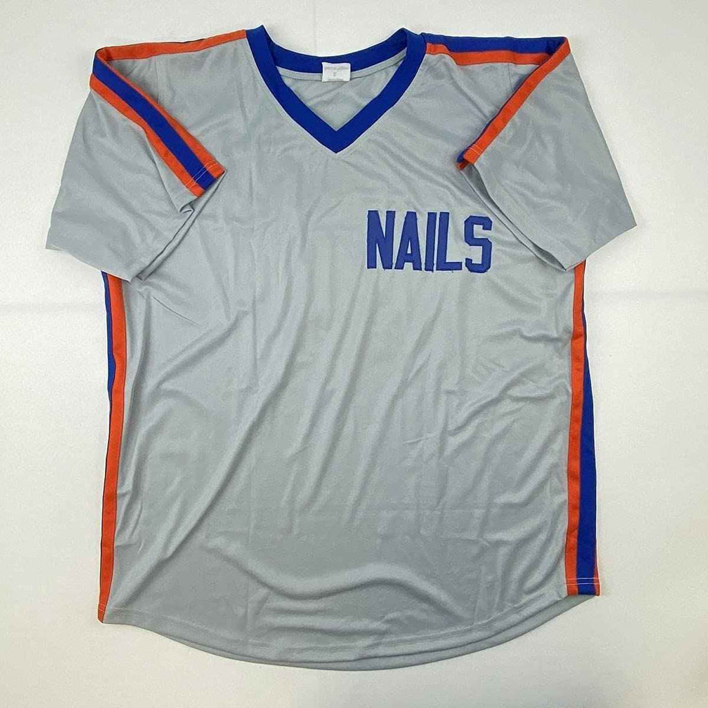 Autographed/Signed Lenny Dykstra Nails New York Grey Baseball Jersey Beckett COA