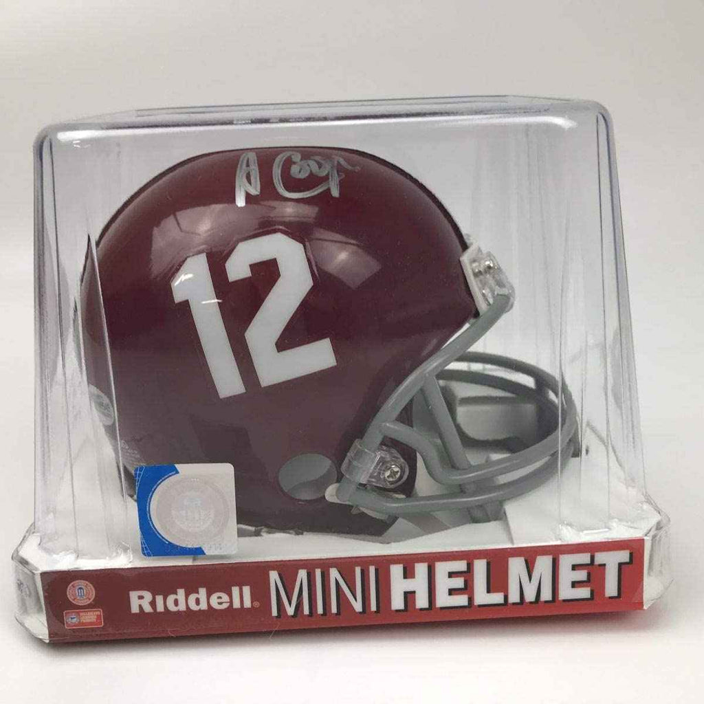 Autographed/Signed Amari Cooper Alabama Crimson Tide Mini College Football Helmet Beckett BAS COA Holo Only