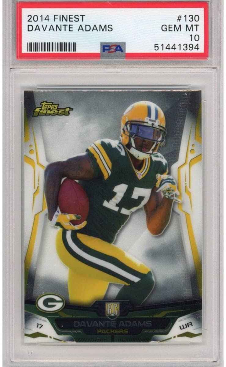 Graded 2014 Topps Finest Davante Adams #130 Rookie RC Football Card PSA 10 Gem Mint