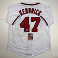 Autographed/Signed Howie Kendrick Washington White Baseball Jersey JSA COA