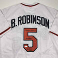 Autographed/Signed Brooks Robinson 1970 WS MVP HOF 1983 Baltimore White Baseball Jersey JSA COA Holo