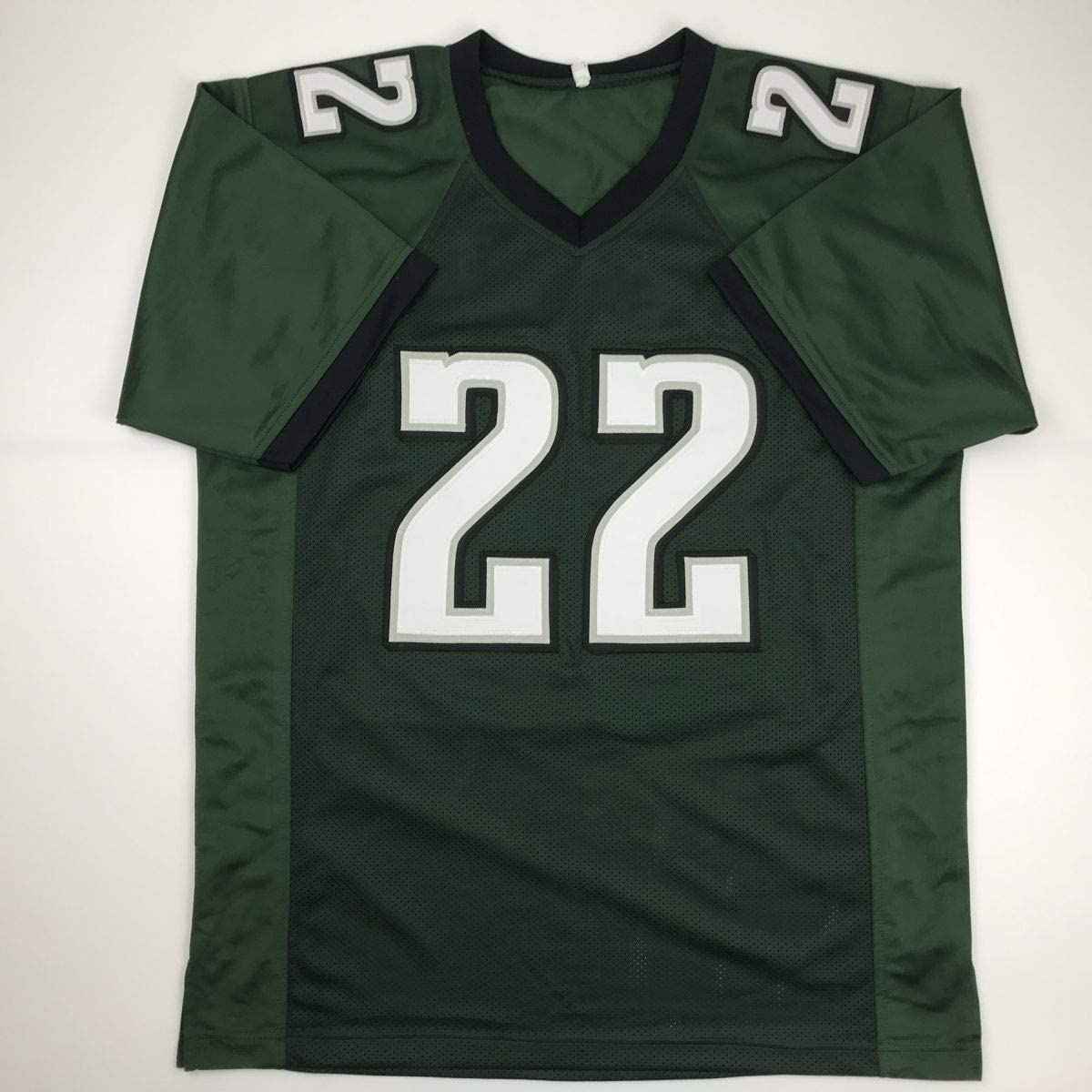 Autographed/Signed Duce Staley Philadelphia Green Football Jersey Beckett BAS COA