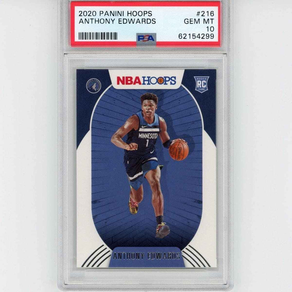 Graded 2020-21 Panini Hoops Anthony Edwards #216 Rookie RC Basketball Card PSA 10 Gem Mint