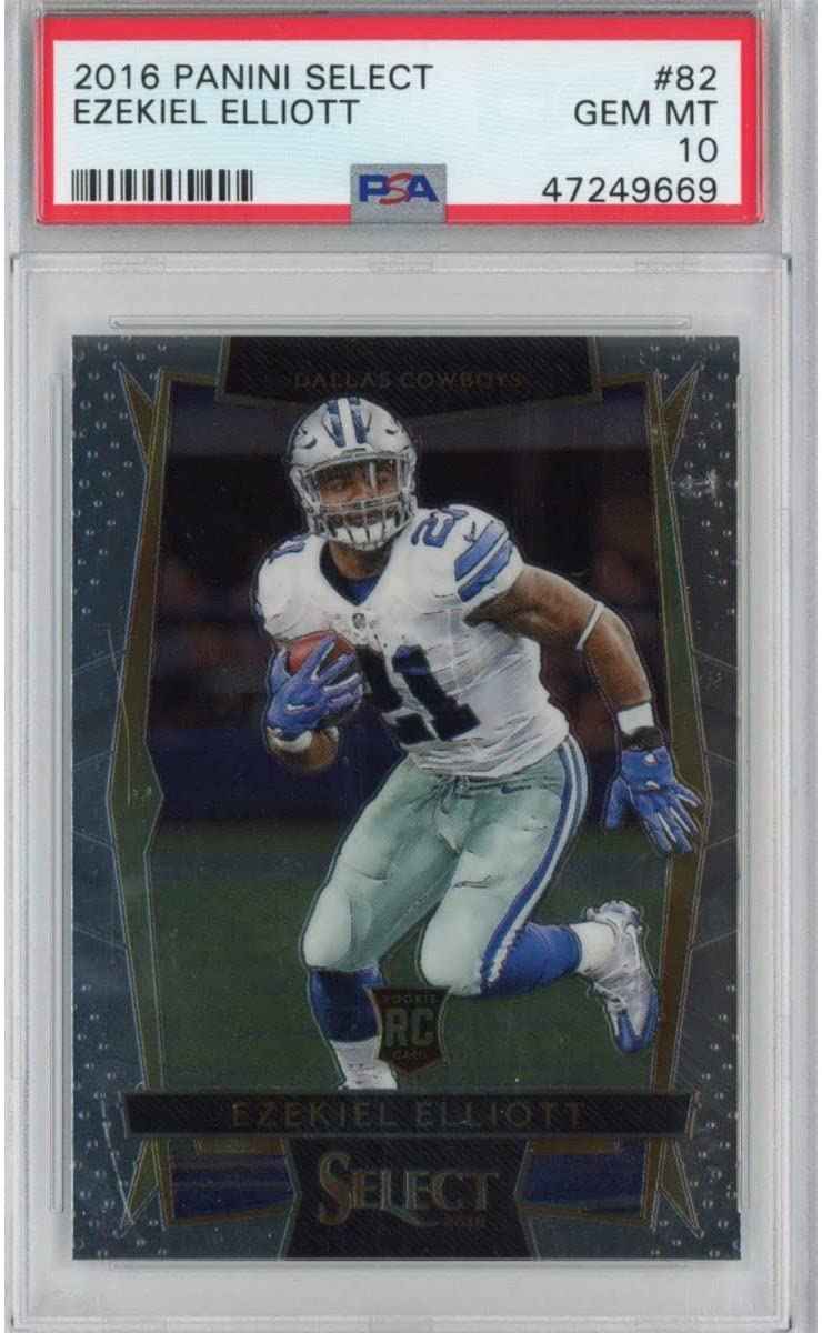 Graded 2016 Panini Select Ezekiel Elliott #82 Rookie RC Football Card PSA 10 Gem Mint