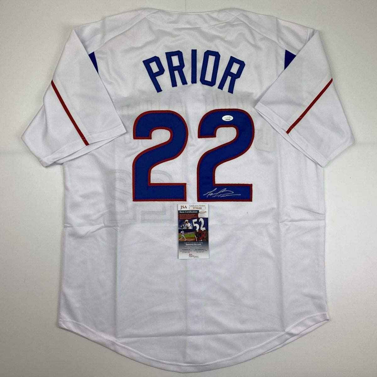 Autographed/Signed Mark Prior Chicago White Baseball Jersey JSA COA