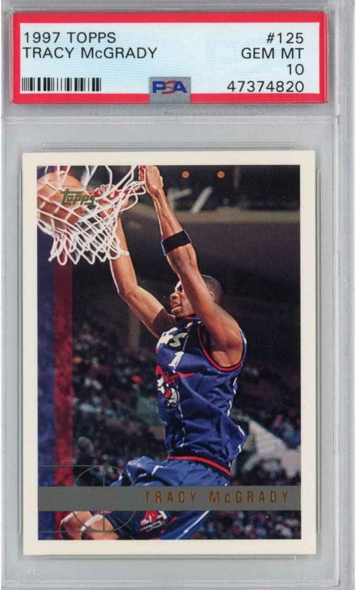 Graded 1997-98 Topps Tracy McGrady #125 Rookie RC Basketball Card PSA 10 Gem Mint
