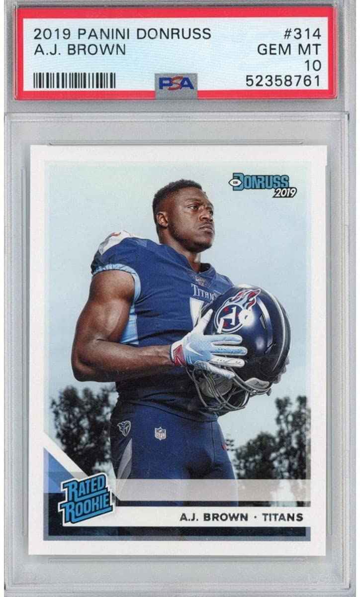 Graded 2019 Panini Donruss AJ Brown #314 Rookie RC Football Card PSA 10 Gem Mint