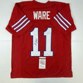 Autographed/Signed Andre Ware 89 Heisman Houston Red College Football Jersey JSA COA