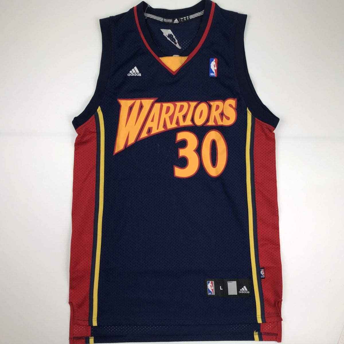 Autographed/Signed Stephen Steph Curry Golden State Blue Rookie Basketball Jersey Beckett BAS COA