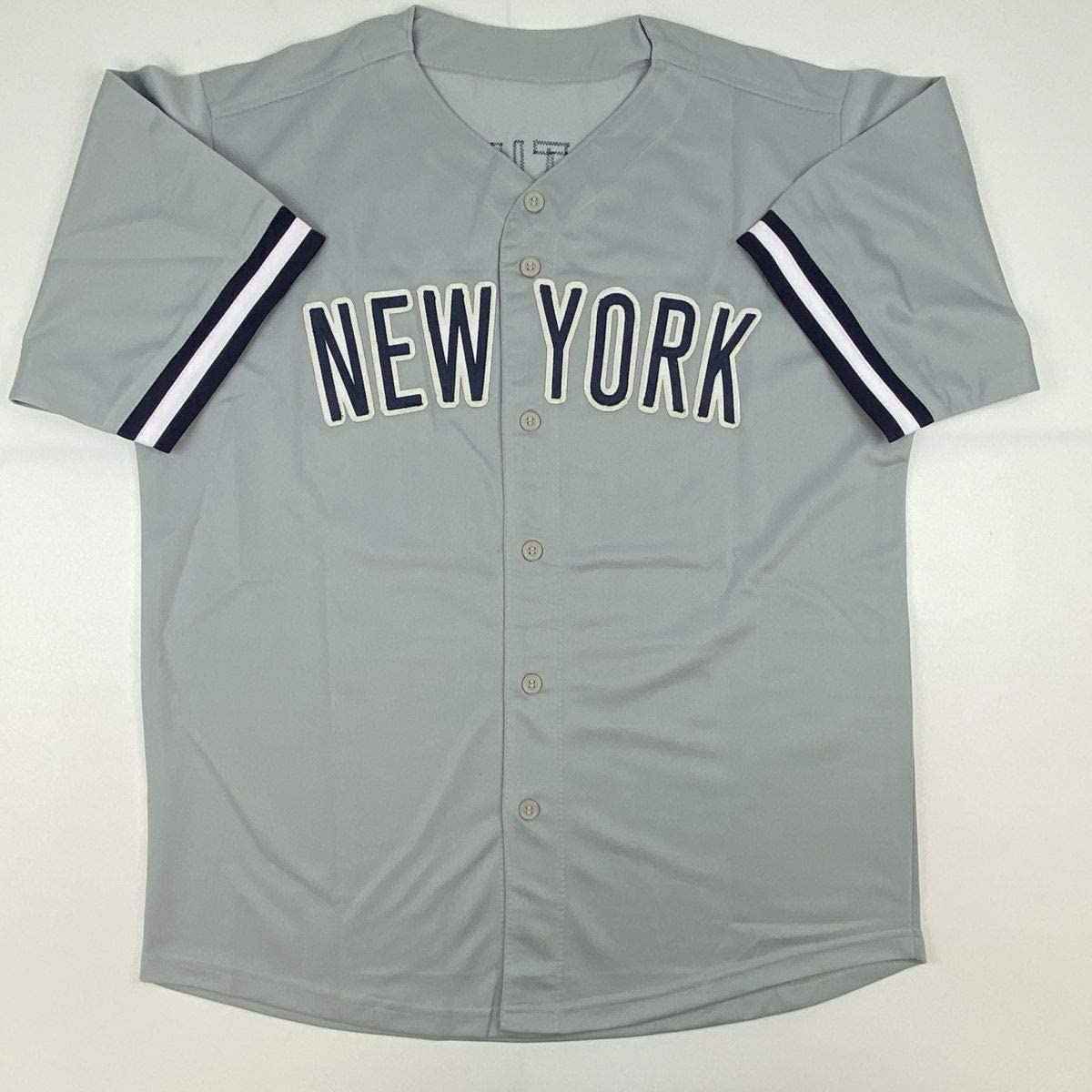 Autographed/Signed Tino Martinez New York Grey Baseball Jersey PSA/DNA COA