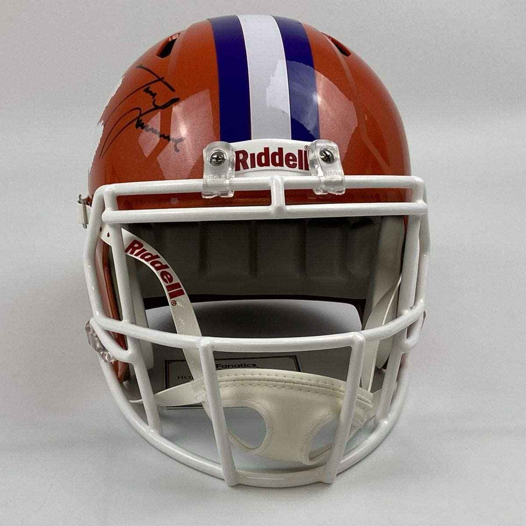 Autographed/Signed Trevor Lawrence Clemson Tigers Full Size FS F/S Replica College Football Helmet Fanatics COA