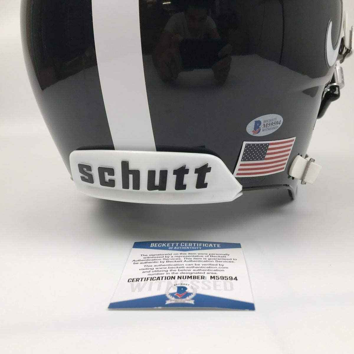 Autographed/Signed Nick Saban Alabama Crimson Tide Black Full Size FS F/S Replica College Football Helmet JSA COA