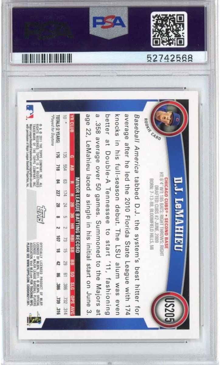 Graded 2011 Topps Update DJ D.J. LeMahieu #US205 Rookie RC Baseball Card PSA 10 Gem Mint
