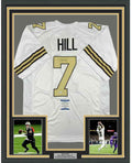 Framed Autographed/Signed Taysom Hill 35x39 New Orleans Color Rush Football Jersey Beckett BAS COA