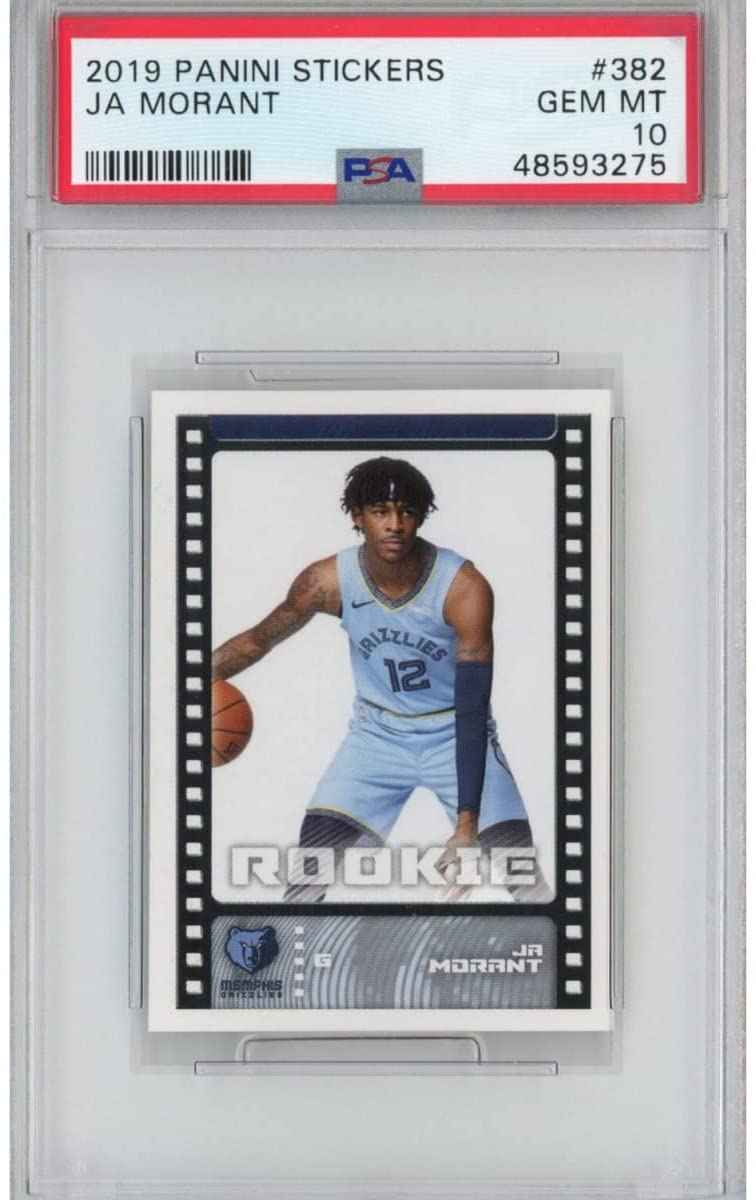 Graded 2019-20 Panini NBA Stickers Ja Morant #382 Rookie RC Basketball Card PSA 10 Gem Mint