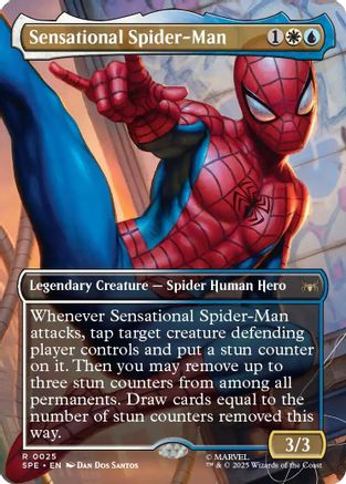 Sensational Spider-Man (Borderless) (SPE, MAR-025) - Marvel's Spider-Man: Eternal-Legal Foil