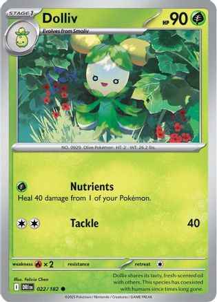 Dolliv 022 - SV10 Destined Rivals - Reverse Holofoil
