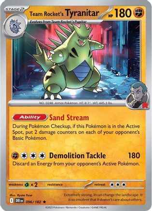 Team Rocket's Tyranitar 096 - SV10 Destined Rivals