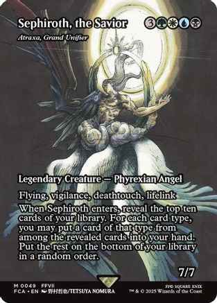 Sephiroth, the Savior - Atraxa, Grand Unifier (Showcase) (FCA-049) - FINAL FANTASY: Through the Ages