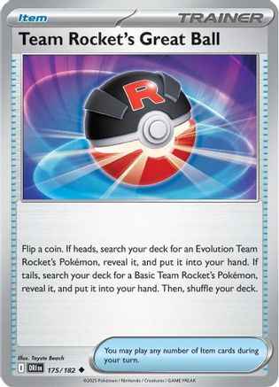 Team Rocket's Great Ball 175 - SV10 Destined Rivals Reverse Holofoil