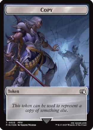 Copy (0025) // Moogle (0034) Double-Sided Token (Surge Foil) (FIN-25 // 34) - FINAL FANTASY Foil