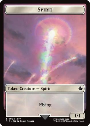 Spirit // Squid Double-Sided Token (FIC-3 // 5) - Commander: FINAL FANTASY