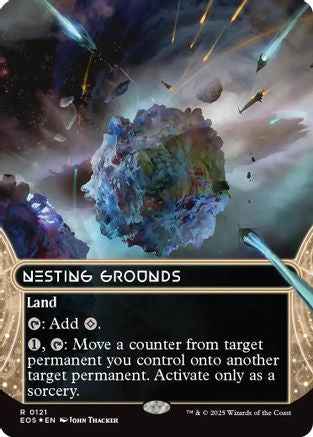 Nesting Grounds (0121) (Borderless) (Galaxy Foil) (EOS-121) - Edge of Eternities: Stellar Sights Foil