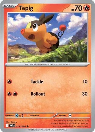 Tepig 011/086 - SV White Flare Holofoil