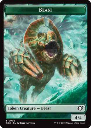 Beast (0006) // Elemental (0007) Double-Sided Token (EOC-6 // 7) - Commander: Edge of Eternities
