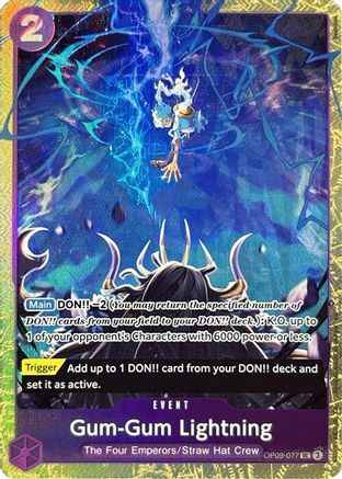 Gum-Gum Lightning (Premium Card Collection -Best Selection Vol. 4-) (OP09-077) - One Piece Promotion Cards Foil