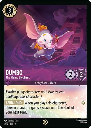 Dumbo - The Flying Elephant (1/P3) - Disney Lorcana Promo Cards Cold Foil