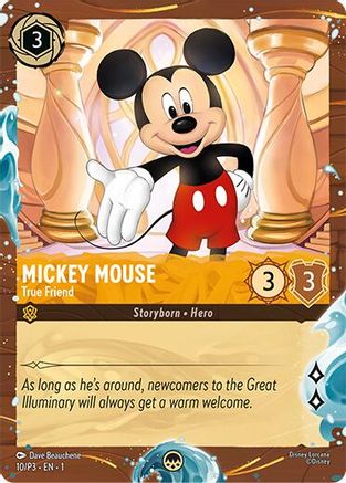 Mickey Mouse - True Friend (Disney Cruise Promo) (10/P3) - Disney Lorcana Promo Cards Holofoil