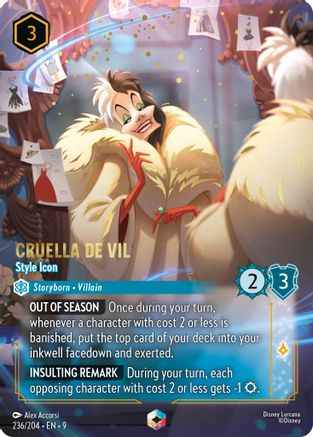 Cruella De Vil - Style Icon (Enchanted) (236/204) - Fabled Holofoil