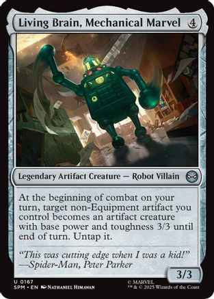 Living Brain, Mechanical Marvel (SPM-167) - Marvel's Spider-Man Foil