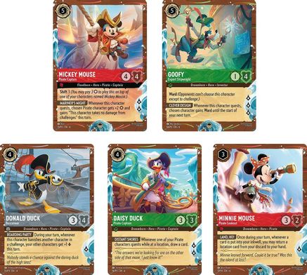 Disney Cruise Promos (Set of 5)  - Disney Lorcana Promo Cards Holofoil