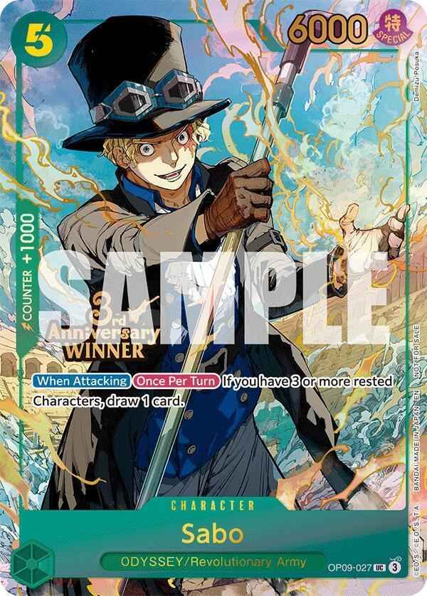 Sabo (OP09-027) (3rd Anniversary Winner) [One Piece Promotion Cards]